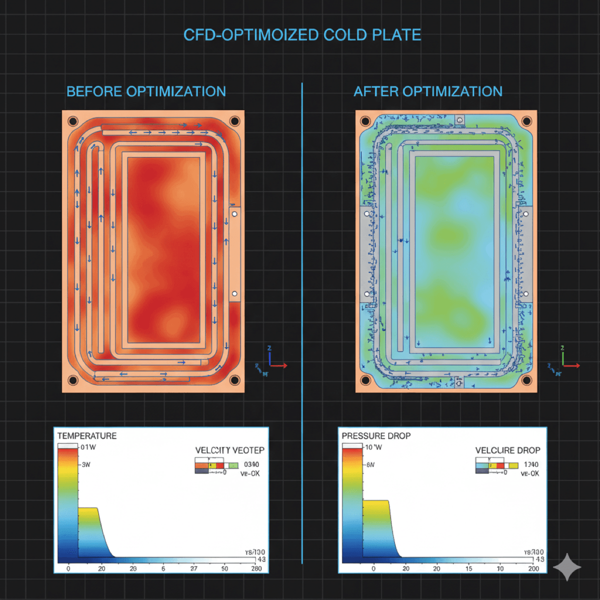 CFD optimization of cold plate