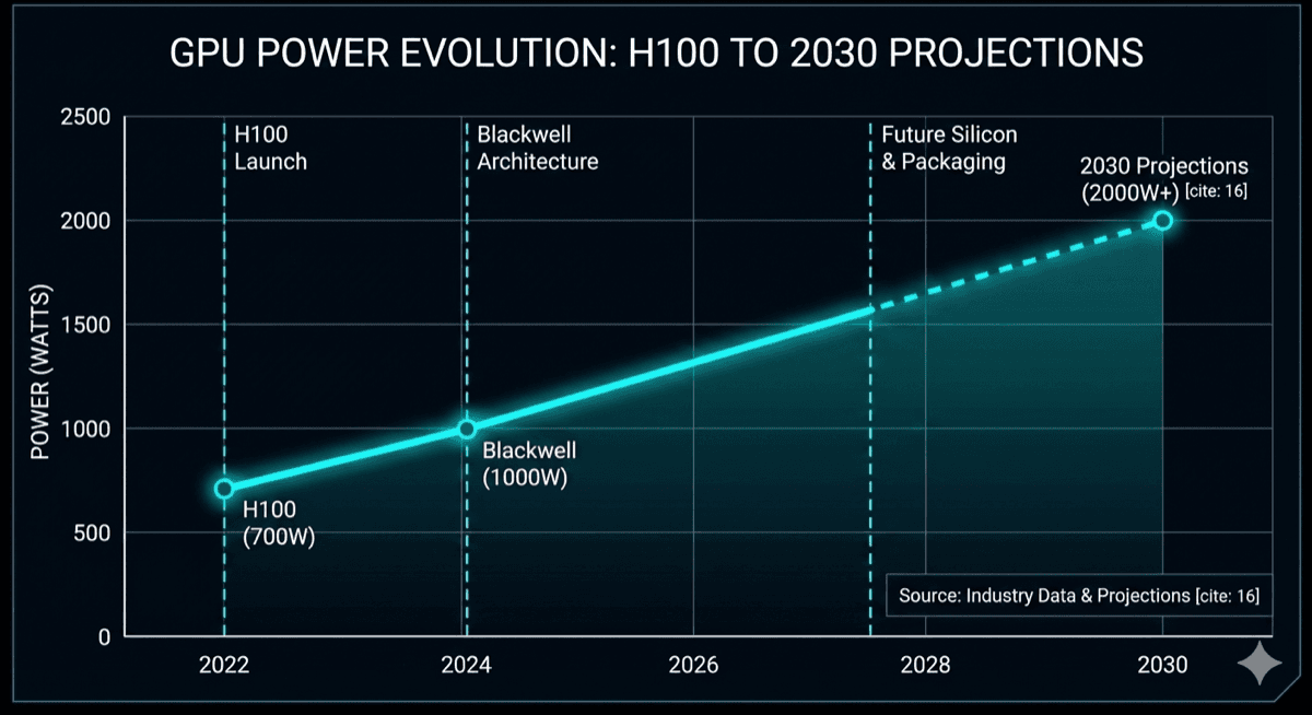 AI accelerator power consumption roadmap