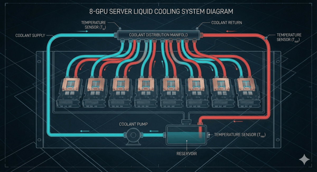 System-level thermal architecture for AI servers