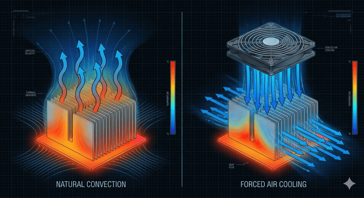 Natural Convection vs Forced Air Cooling: Design Trade-offs