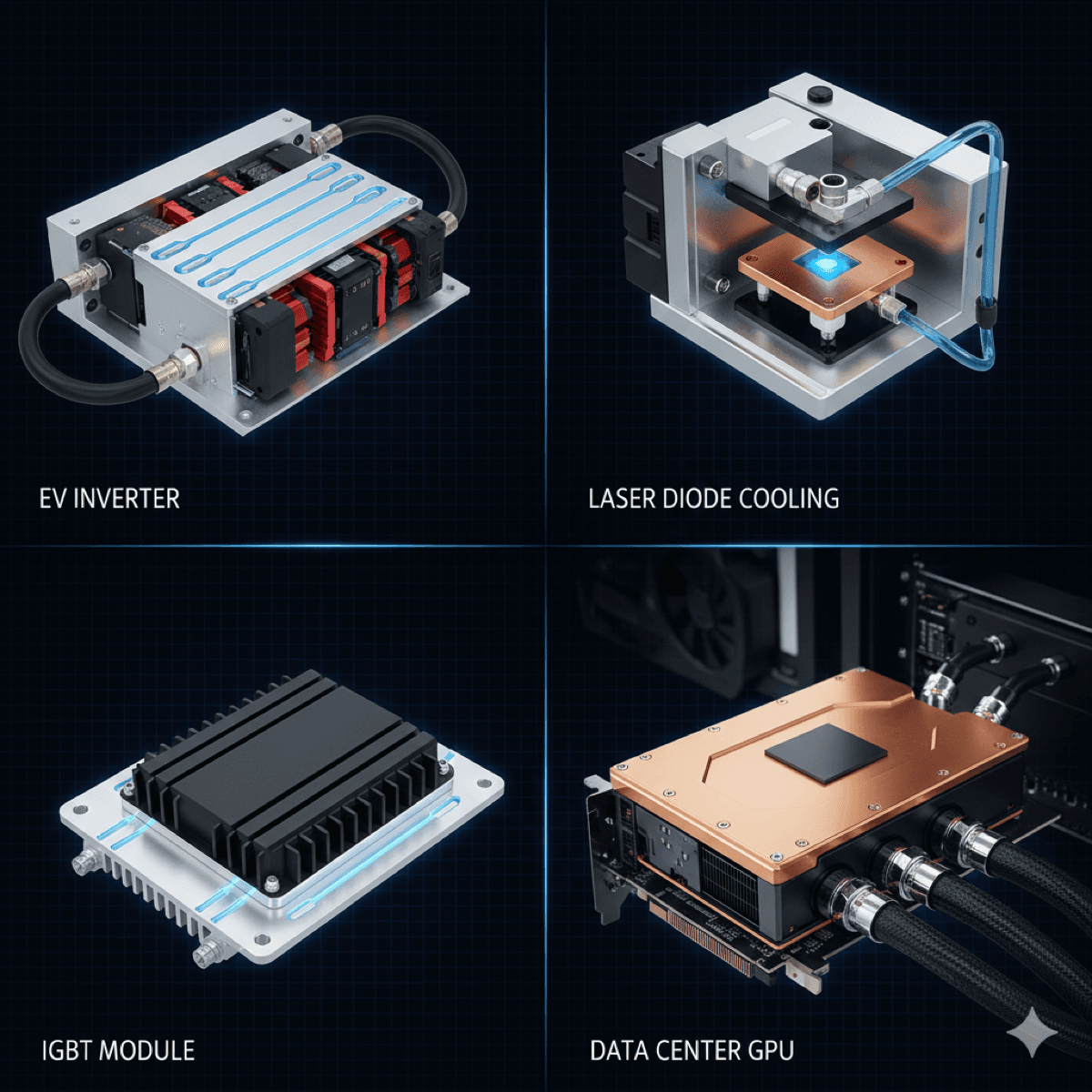 Typical cold plate applications