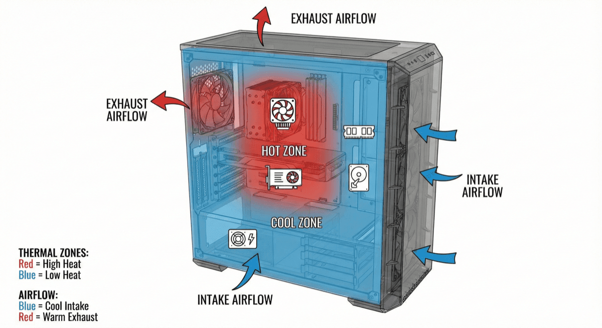 Optimal component placement for thermal management