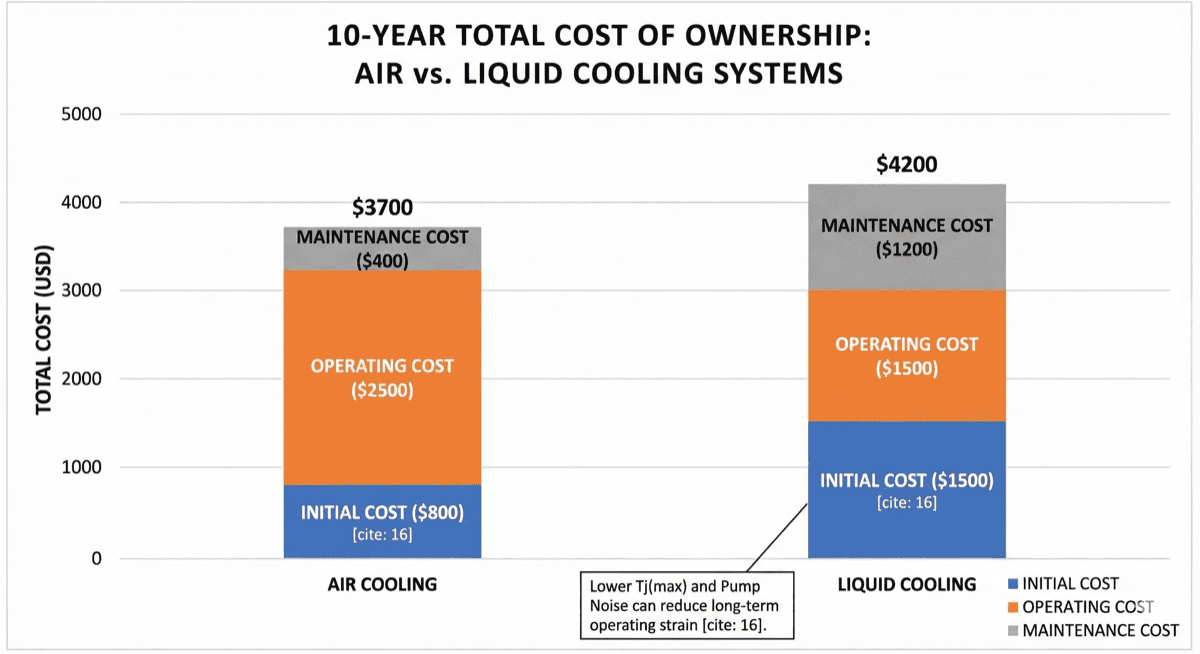 Cost comparison air vs liquid cooling