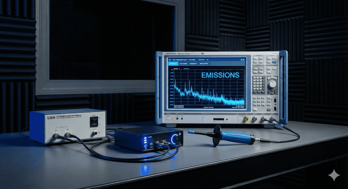 EMC test chamber setup